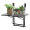 Costway Folding Hanging Table Adjustable Balcony Railing Table Patio Deck Black